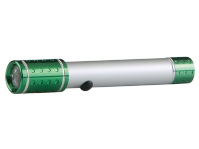 Grundig LED Tech Aluminum Torch, 13.5cm, Green